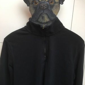 J. CREW medium black zip pull over sweatshirt